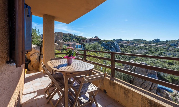 Costa Paradiso House | Vacation Home "Villetta Panoramica Con Piscina" with Sea View, Shared Pool & Private Terrace