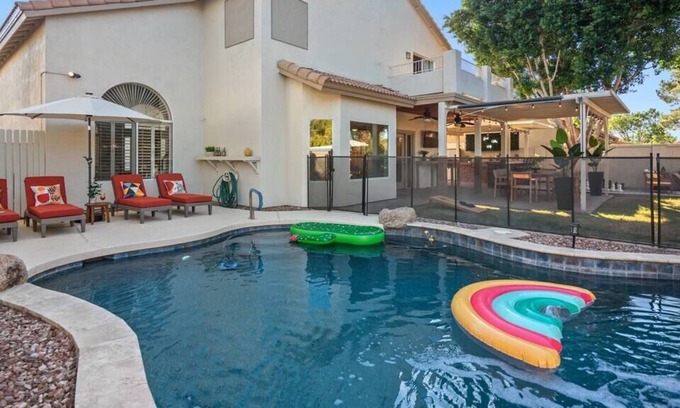 Val Vista Lakes House | Val Vista Lakes Family Game Home-Heated Pool