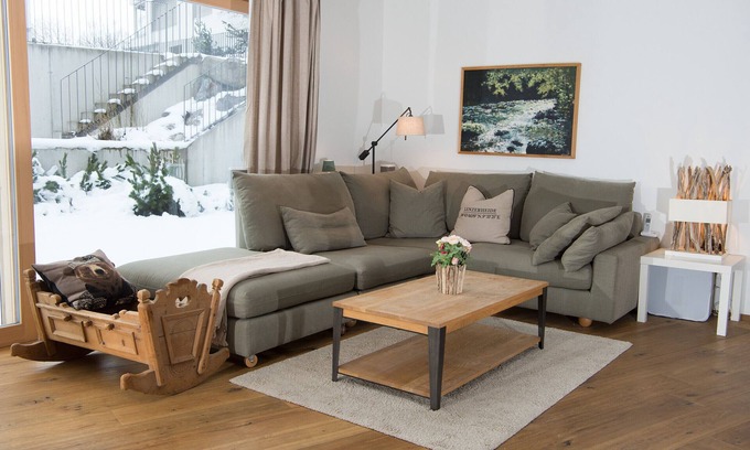 Grisons Apartment | Valmala holiday flat for 5 people and a family dog with fenced garden