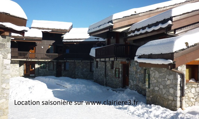 Les Avanchers-Valmorel Apartment | Valmorel apartment (4 people 30 m2) back to the skis .Terrace with porch.