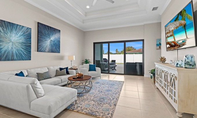 Naples Park House | Vanderbilt Beach, New Home, heated saltwater pool and spa.