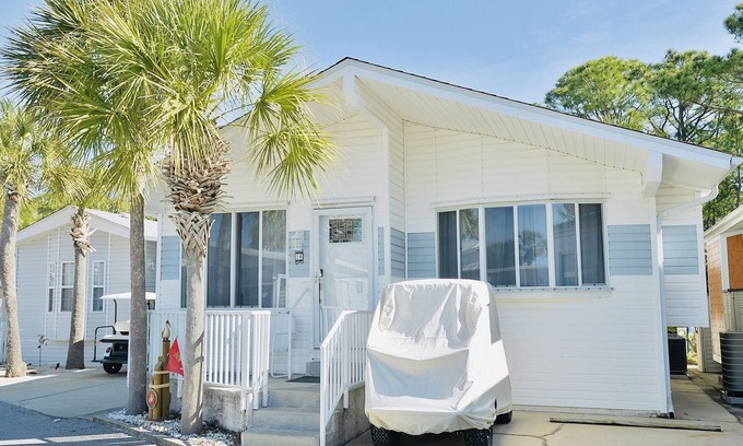 Lower Grand Lagoon House | Venture Out - #76 Gulf Loop, Peaceful beach cottage with BACKYARD and golf cart