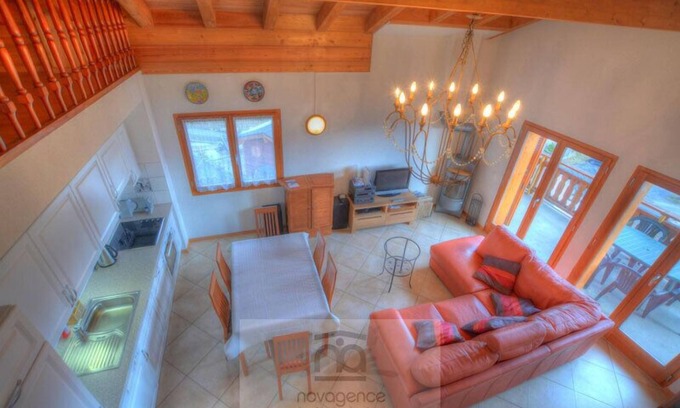 Anzere Apartment | Very beautiful 4-room apartment organized in duplex with a magnificent view on the valley of the Rhô
