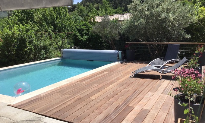 Chambonas House | Very beautiful stone house 3 bedrooms, river views, garden,