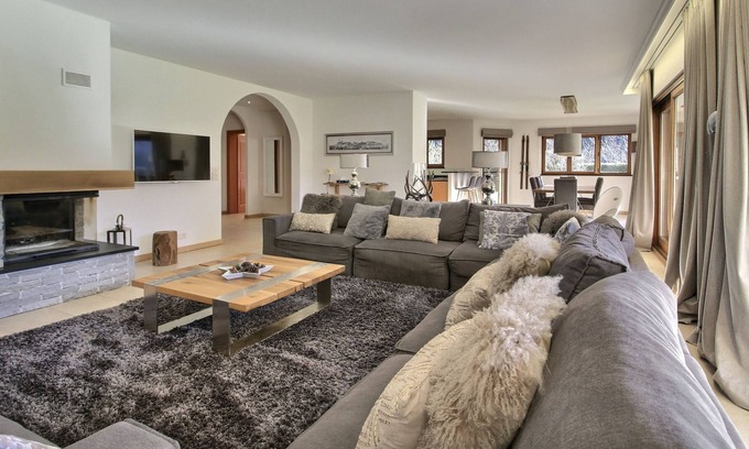 Champery Apartment | Very luxurious apartment mountain style for 10 persons, 4 bedrooms, 3 bathrooms, private laundry, wi