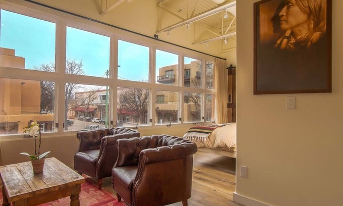 Downtown Santa Fe Apartment | View Loft at Historic Plaza - Spacious 410 Sq ft