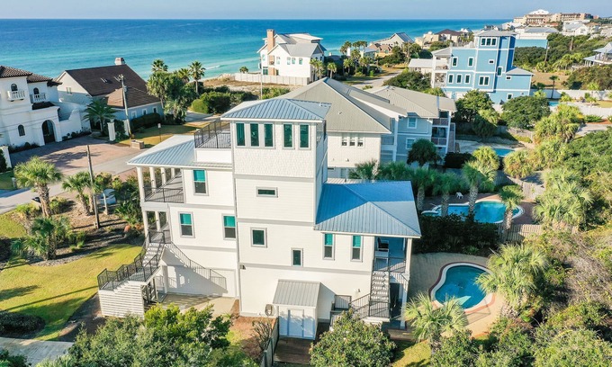 Santa Rosa Beach House | View of Blue. Gulf Views, 4 Bdrm, Private Pool, & Seconds to the Beach!