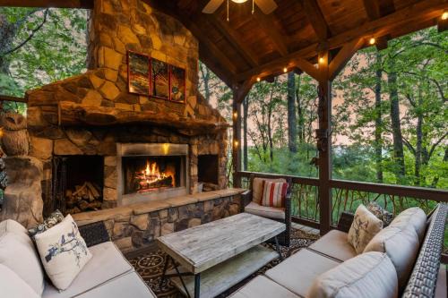 Morganton House | Views for Miles Outdoor Fireplace~ Shuffleboard