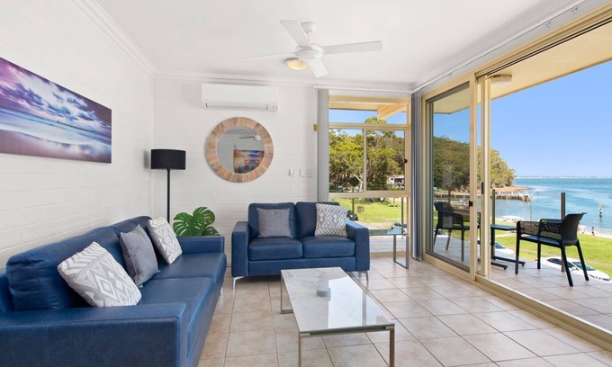 Nelson Bay Apartment | Views over Little Beach, just a few steps away