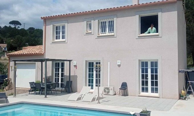 Caunes-Minervois House | Villa 3 double bedrooms + 1 office + private pool + garden, quiet location