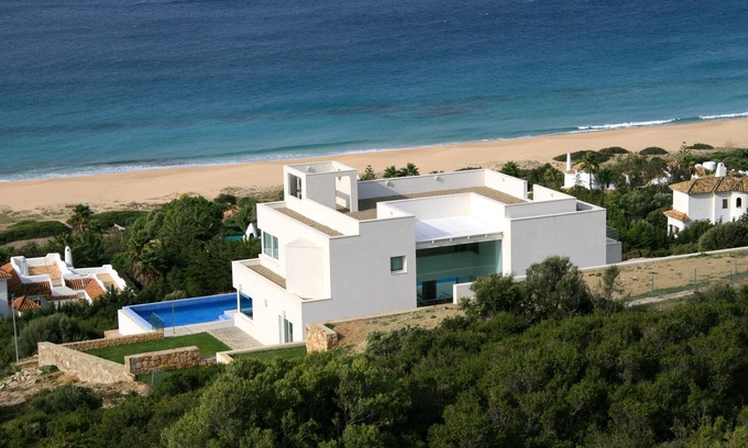 Atlanterra Villa | Villa Amaranta- 25 m swimming pool- Spa- Sauna. Beach View