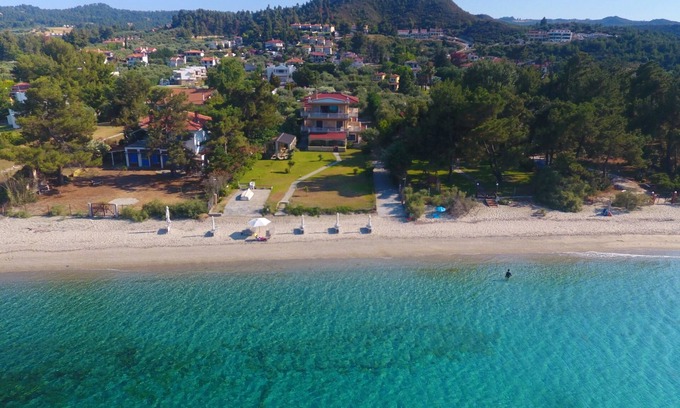 Pefkochori Villa | Villa Argo 3 - Beachfront, Big gardens, Amazing Location and Fantastic Views!