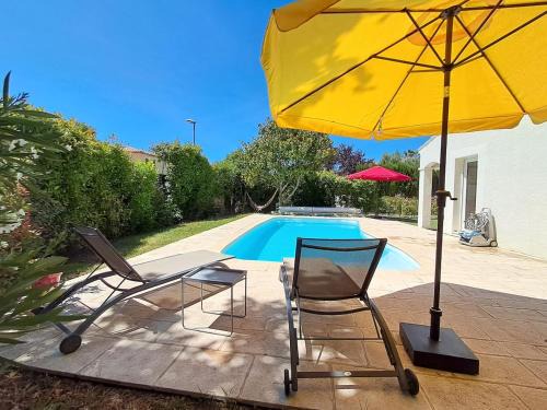 Saussan Villa | Villa au calme, jardin, piscine, jacuzzi