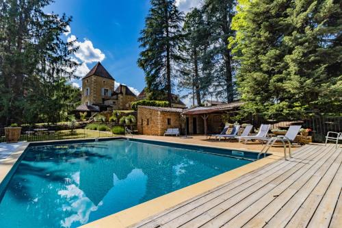Carsac-Aillac Villa | Villa avec piscine sur le domaine d'un château
