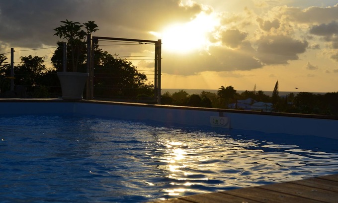 Saint-Francois Villa | Villa "Balisier" T2 magnificent sea view with independent pool-charm-privacy