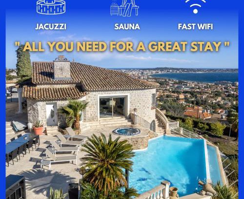 Vallauris Villa | Villa Bastide : Sea view/Hot Tub/Sauna