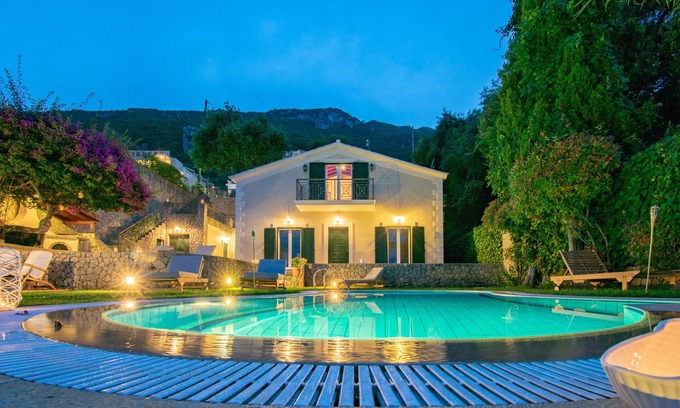 Benitses Villa | Villa Benele on the beach, Greece on Corfu