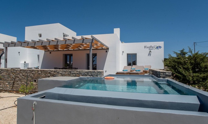 Kampos Villa | Villa 'Blue Bell Resort Sunrise' with Sea View, Wi-Fi and Air Conditioning