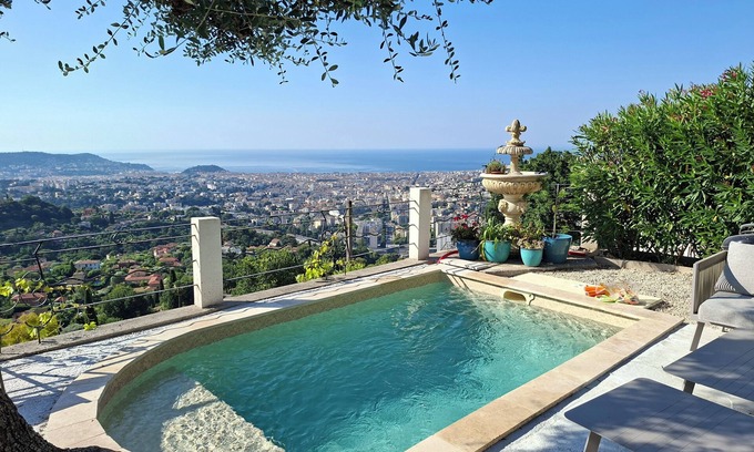 Gairaut Villa | Villa Canteperdrix in Nice Panoramic sea view Quiet close to beaches and town