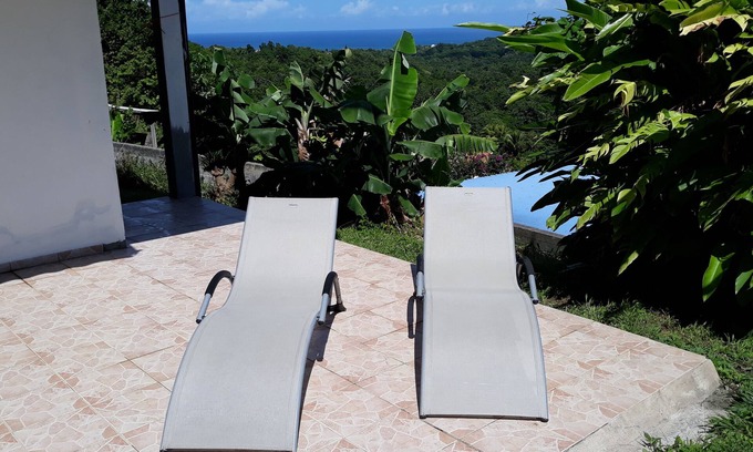 Desbonnes House | Villa Charly, Spacious, Sea view, quiet, close to beaches and Deshaies, Garden,