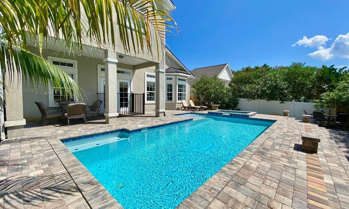Butler Beach House | Villa Elena - Elegant Spacious House by the Beach with Large Pool & Heated Spa!