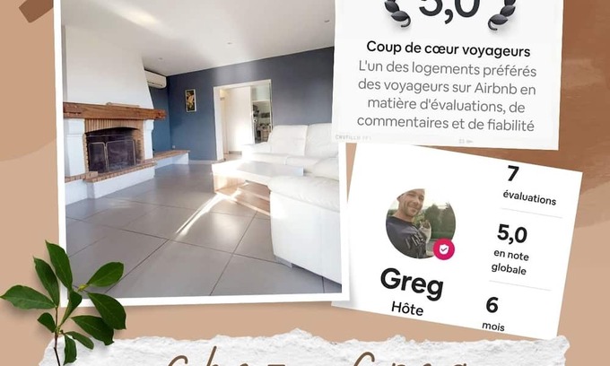 Saint-Marcel-les-Valence Villa | Villa 'Greg' with Mountain View, Wi-Fi and Air Conditioning