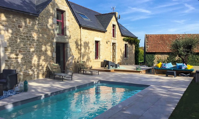 Coatroual House | VILLA GUIDEL (250m2) HEATED SWIMMING POOL, SEASIDE, 10 BEDS, QUIET AREA