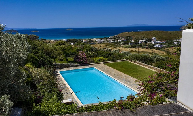 Gavrio Villa | Villa in an olive grove, private swimming pool,amazing sea views,privacy!