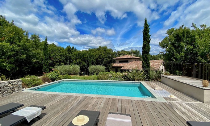 Les Vans Villa | VILLA JARDIN SUD *Charming house with private pool and Mediterranean garden