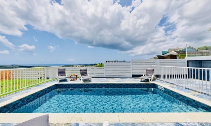 Riviere-Salee Villa | Villa La Sagesse WS - Caribbean Sea and Diamond view