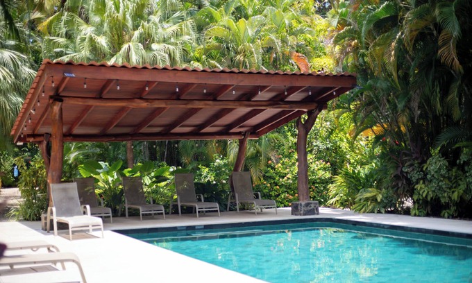 Nosara Villa | Villa Las Palmas Tropical Rental - Beach Front - WiFi - Water Tank - Porch - AC