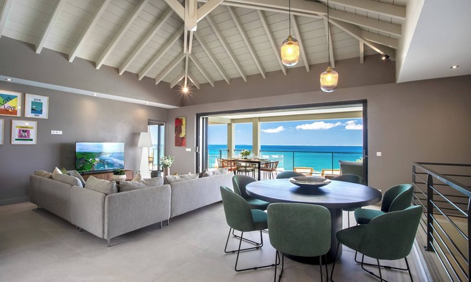 Grand Case Villa | Villa M Beachfront Luxury Villa. Brand New. Wake up to the Caribbean Sea