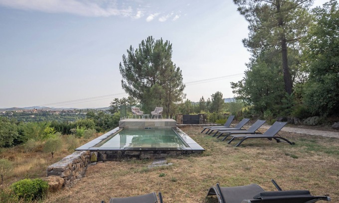 Ucel Villa | Villa 'Maison Contemporaine Céleste' with Mountain View, Private Pool and Wi-Fi