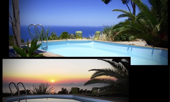 Coti-Chiavari Villa | Villa Mer et Soleil Couchant, Calm and Paradisiac, Ideal for 2 families