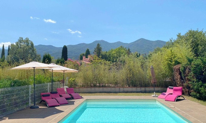 Montesquieu-des-Alberes Villa | Villa near the sea, air conditioning, swimming pool, ideal for family vacations for up to 15 people
