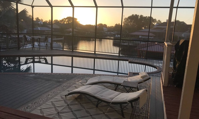 Apollo Beach House | Villa Oasis, w/Heated & Covered Pool, Pool Table, Boat Dock, Gym and much more.