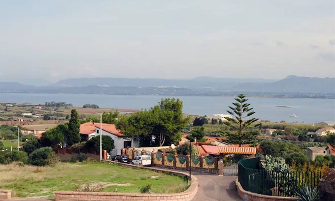 Sant'Antioco Villa | Villa Panorama with Sea View, Garden & A/C