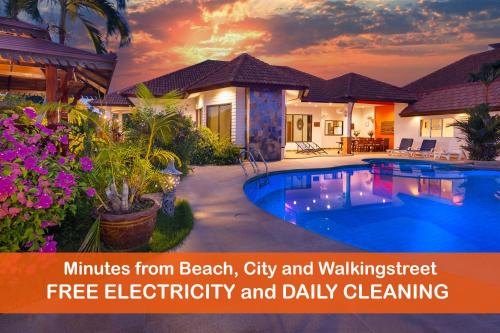Nong Prue Villa | Villa Pattaya Hill, Free Electricity, minutes from Beach and Pattaya