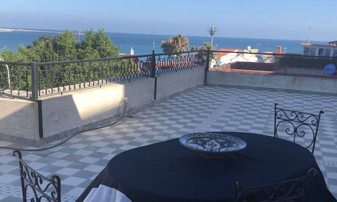 Malabata Villa | Villa rooftop with magnificent view over the bay of Tangier