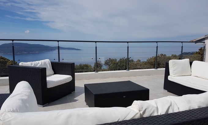 Olmeto Villa | Villa sea view with heated private pool, 12 people