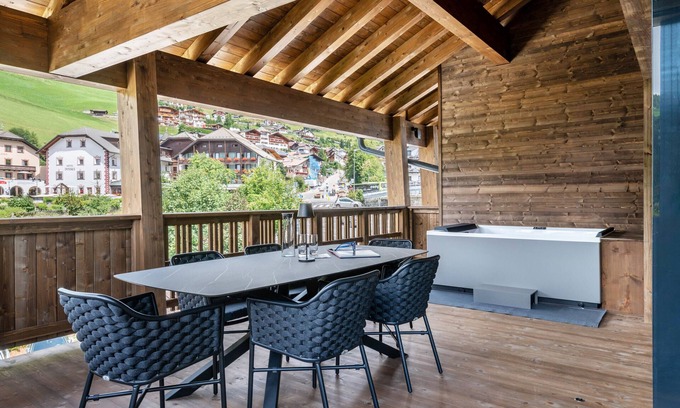 Selva di Val Gardena Apartment | Villa Sofia Apartment 'I' with Mountain View, Private Terrace and Wi-Fi
