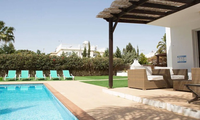 Ayia Napa Villa | Villa Sofia family friendly 3/4 bedroom villa with pool opposite Nissi Beach