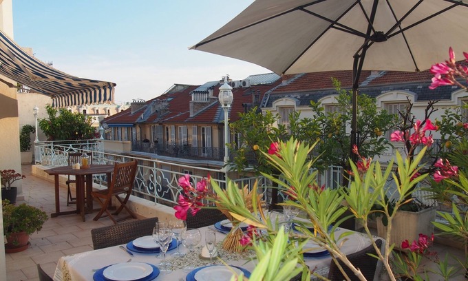 Nice City Centre Apartment | Villa sur le toit proche Negresco - Carré d'or - 50m de la mer