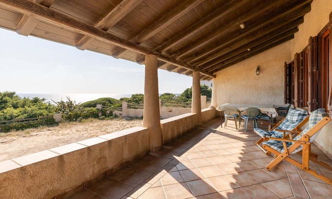 San Giovanni di Sinis Villa | Villa Timbora on the Beach with Ocean View, Terrace