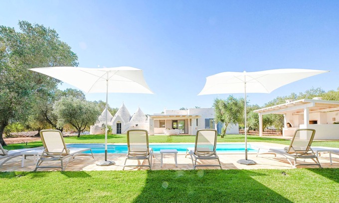 San Michele Salentino Villa | Villa "Trulli Eden 101" with Private Pool, Terraces & Wi-Fi