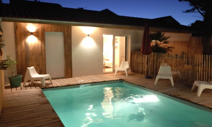 Mimizan-Plage Villa | Villa Vent d'Ouest - 120m from the beach - Swimming pool and sauna