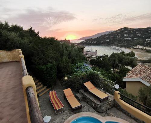 Torre delle Stelle Villa | VILLA VITTORIA with PRIVATE HEATED SWIMMING POOL COMPLETE WITH HIDROMASSAGE FOR EXCLUSIVE USE , SEA VIEW, 150 METERS FROM THE BEACH pool 60 m2 dept 140 cm volume 840 m3