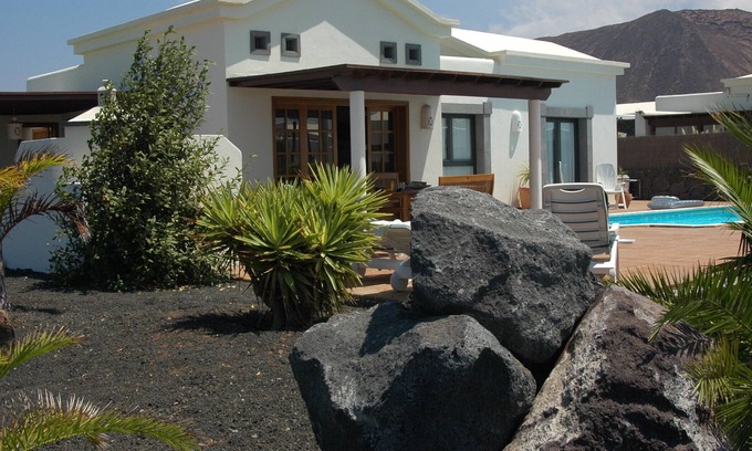 Playa Blanca Villa | Villa With Heated Pool, large private Patio, BBQ and a short walk to the coast