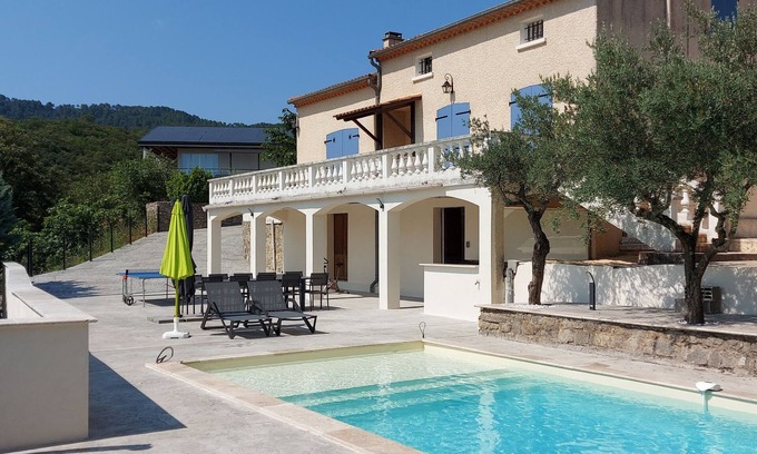 Saint-Jean-du-Pin Villa | Villa with panoramic views, secure pool and air-conditioned bedrooms.