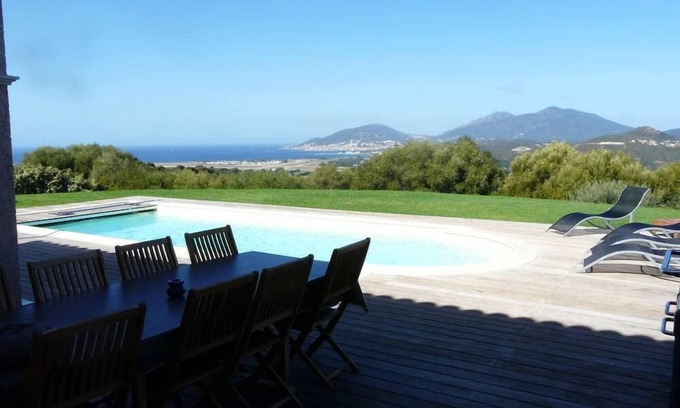 Bastelicaccia House | VILLA WITH POOL, BEAUTIFUL SEA AND THE GULF AJACCIO